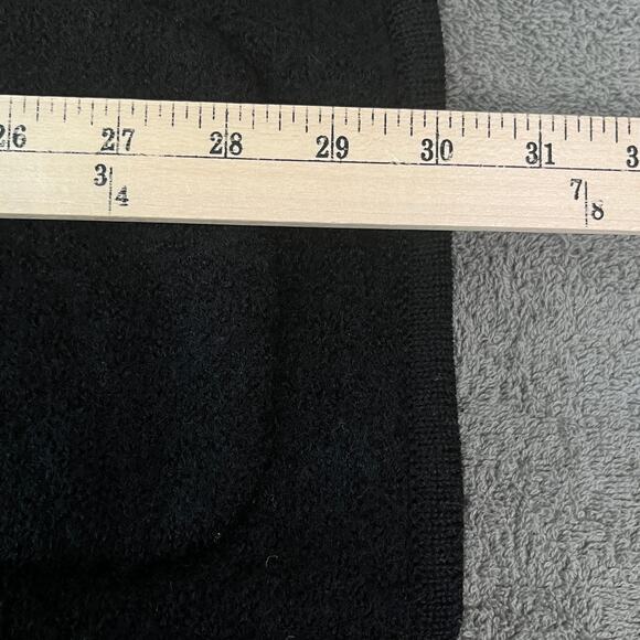 Appleseeds Cardigan Sweater Womens Large Black Wool Knit Button Front Pockets‎ - Picture 9 of 10